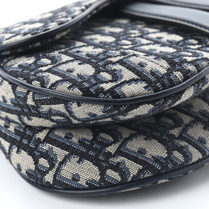 Christian Dior Oblique Mini Saddle Bag Blue 9 of 9