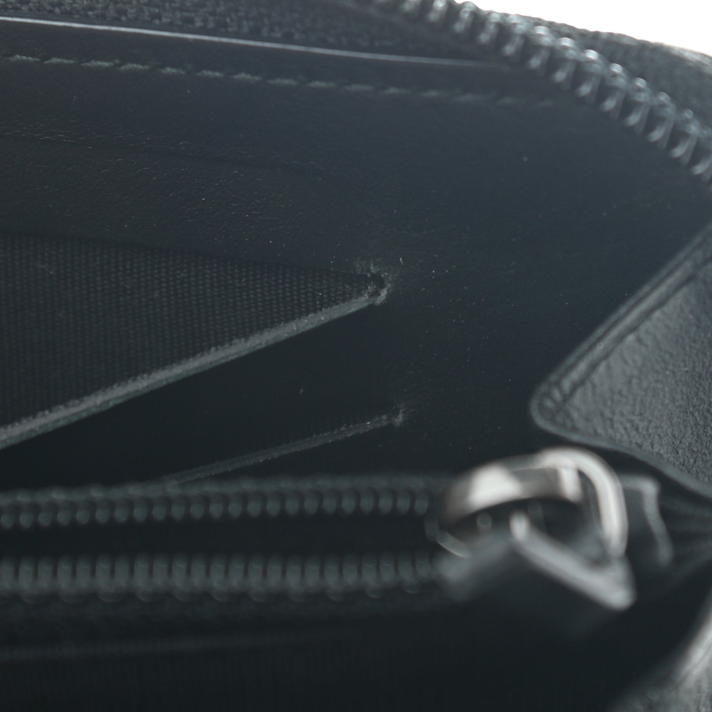 Caviar Quilted Small Boy Zip Around Wallet Black