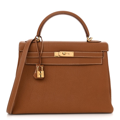 Hermes Togo Kelly Retourne 32 Gold 1 of 12