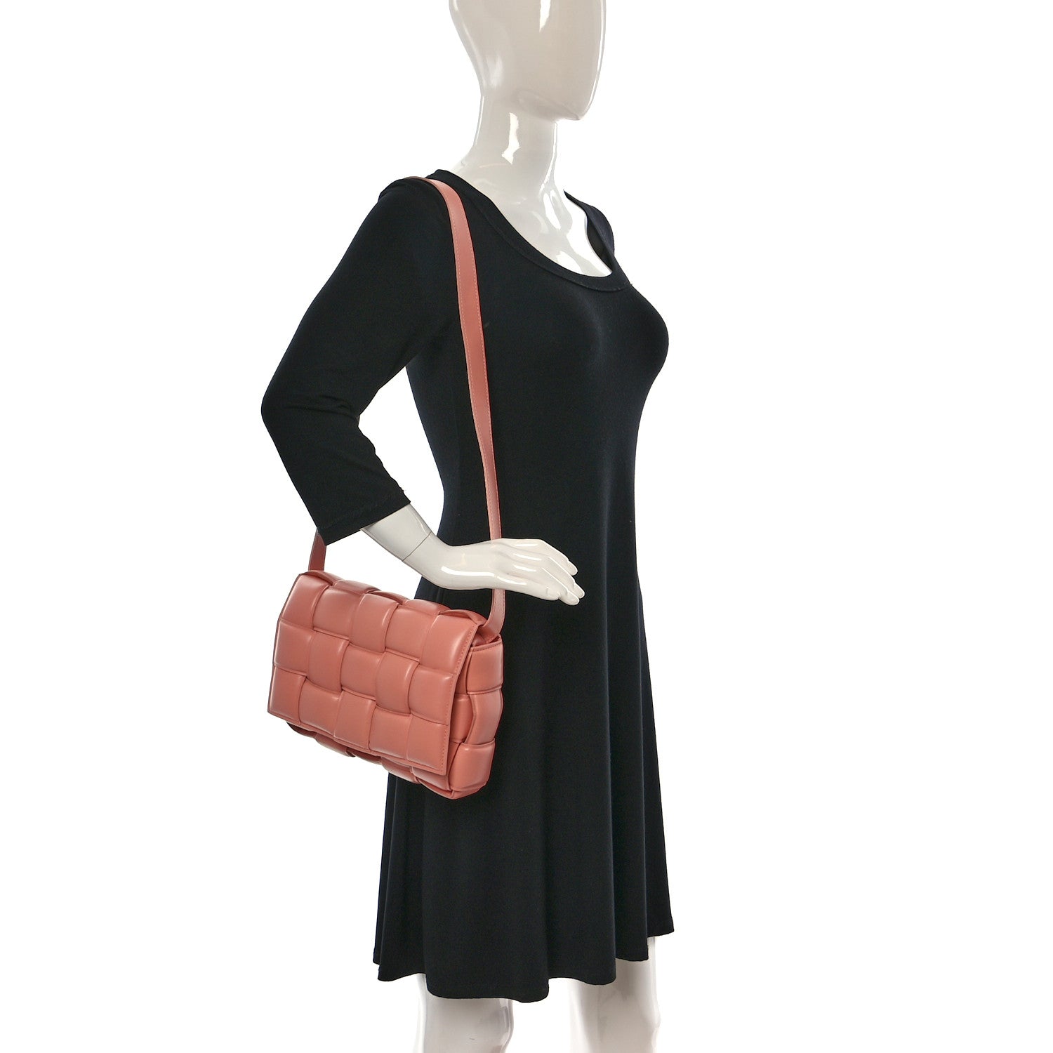 Bottega Veneta Nappa Maxi Intreccio Padded Cassette Crossbody Bag Peachy 2 of 14