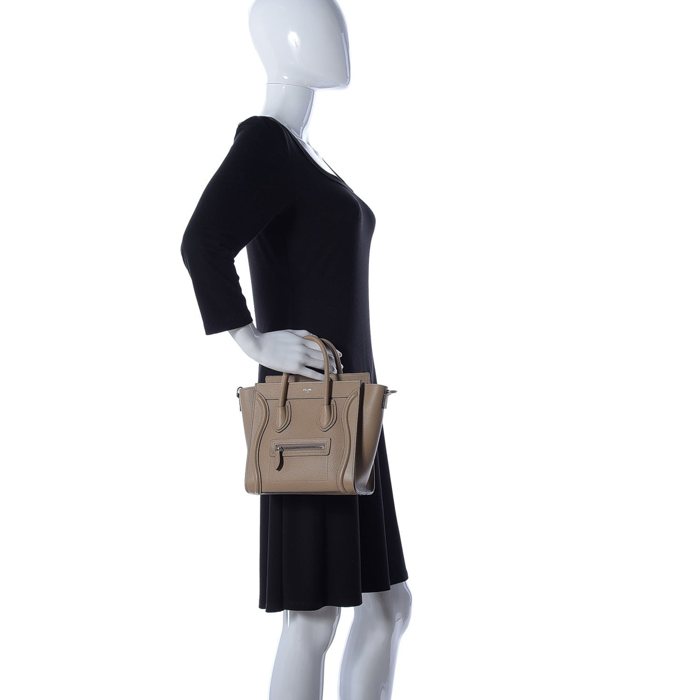 Drummed Calfskin Nano Luggage Dune