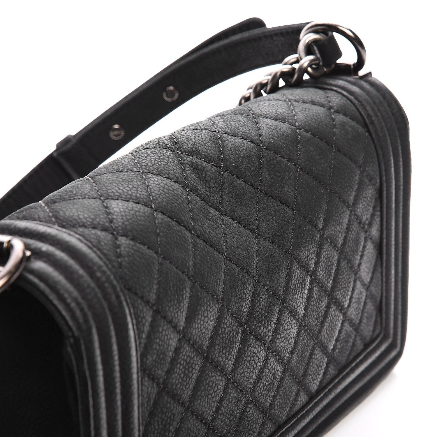 Chanel Iridescent Caviar Quilted Medium Boy Flap Black 9 of 12
