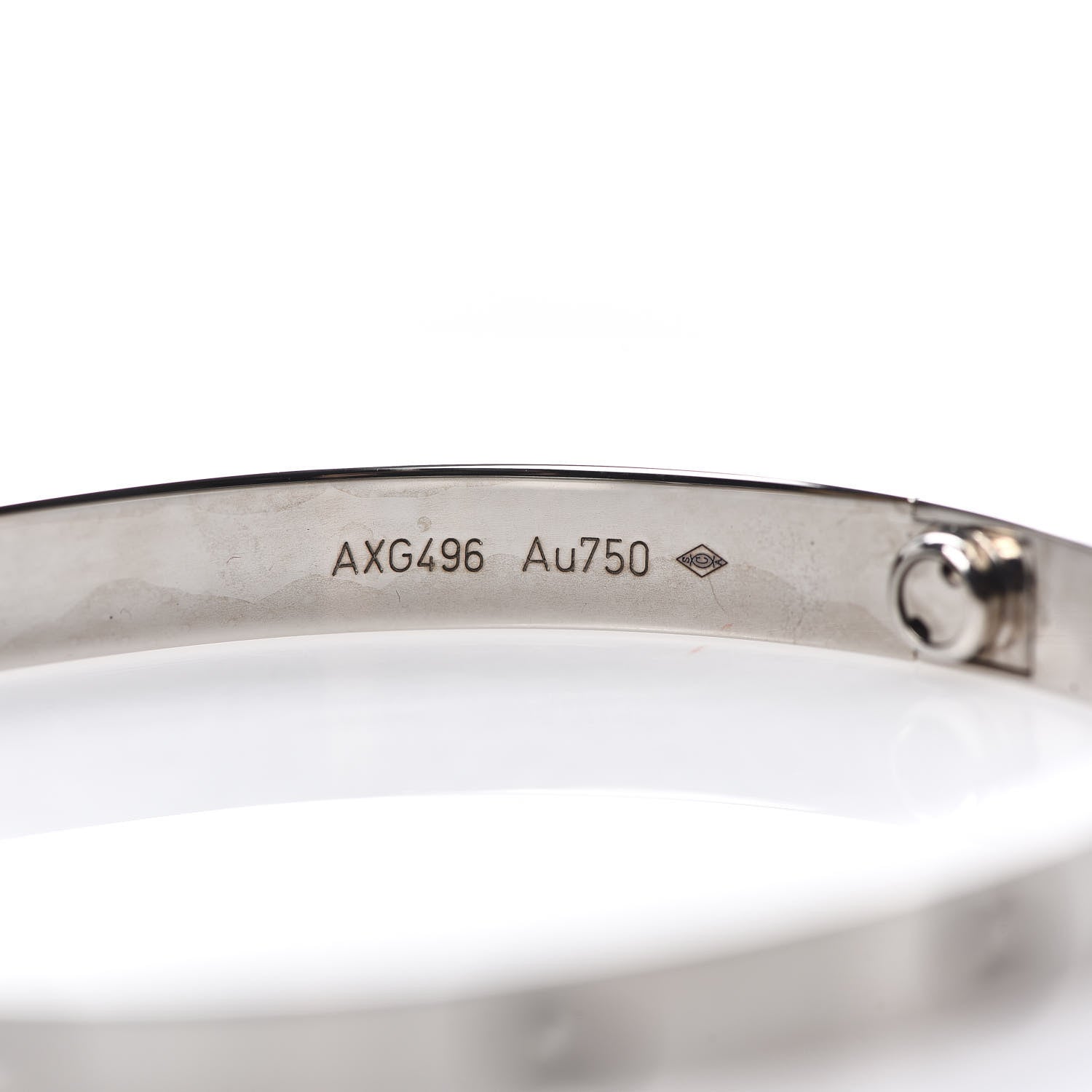 Cartier 18K White Gold LOVE Bracelet 19 4 of 6