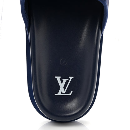 Louis Vuitton Monogram Mens Miami Mules 8.5 Navy Blue 7 of 9