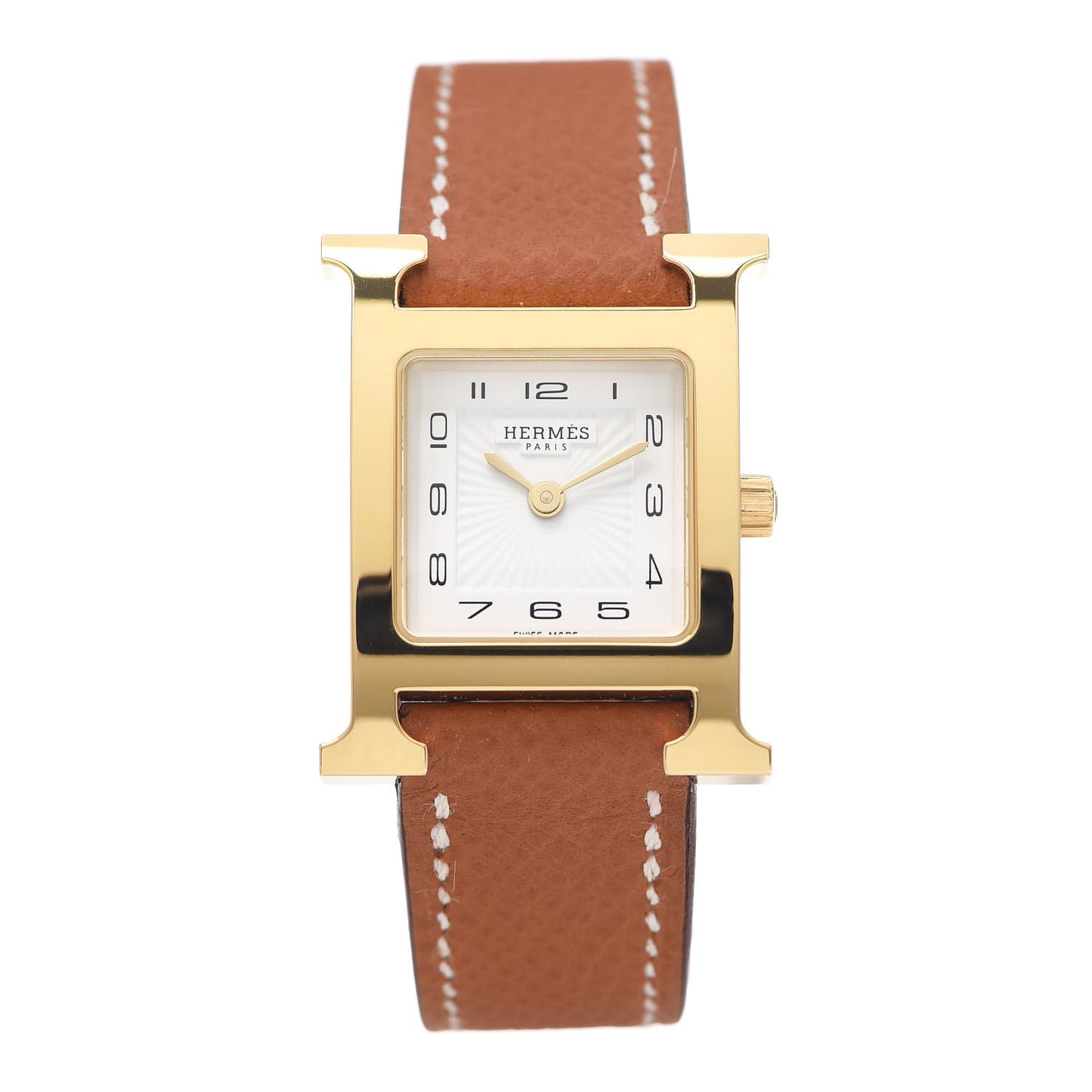 Stainless Steel Epsom 21mm Heure H Hour Quartz Watch Gold