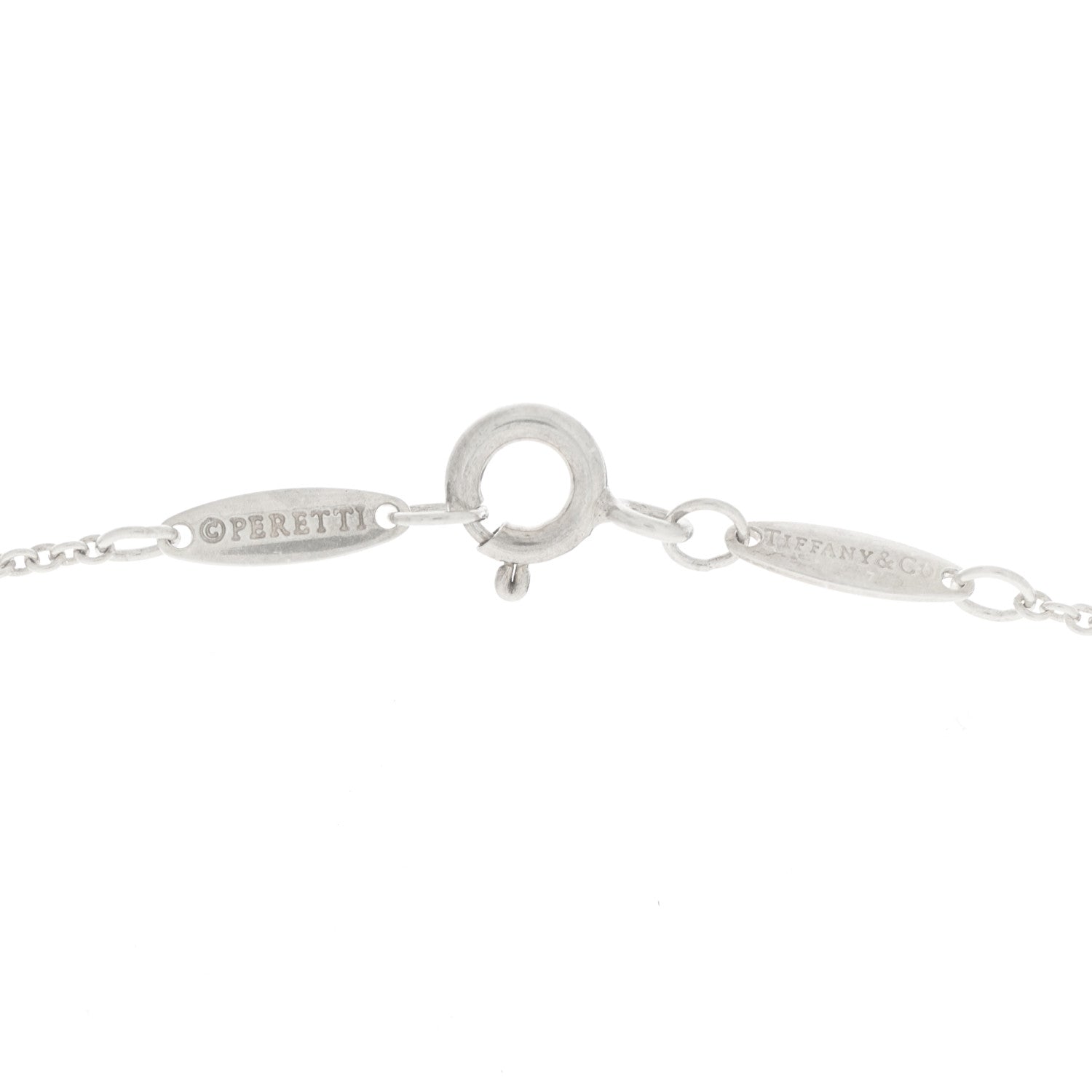 Tiffany Sterling Silver Diamond .03ct Elsa Peretti Diamonds by the Yard Pendant Necklace 4 of 5