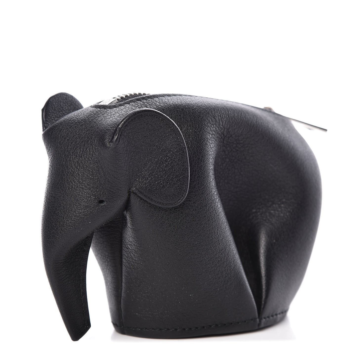 Calfskin Elephant Coin Purse Black