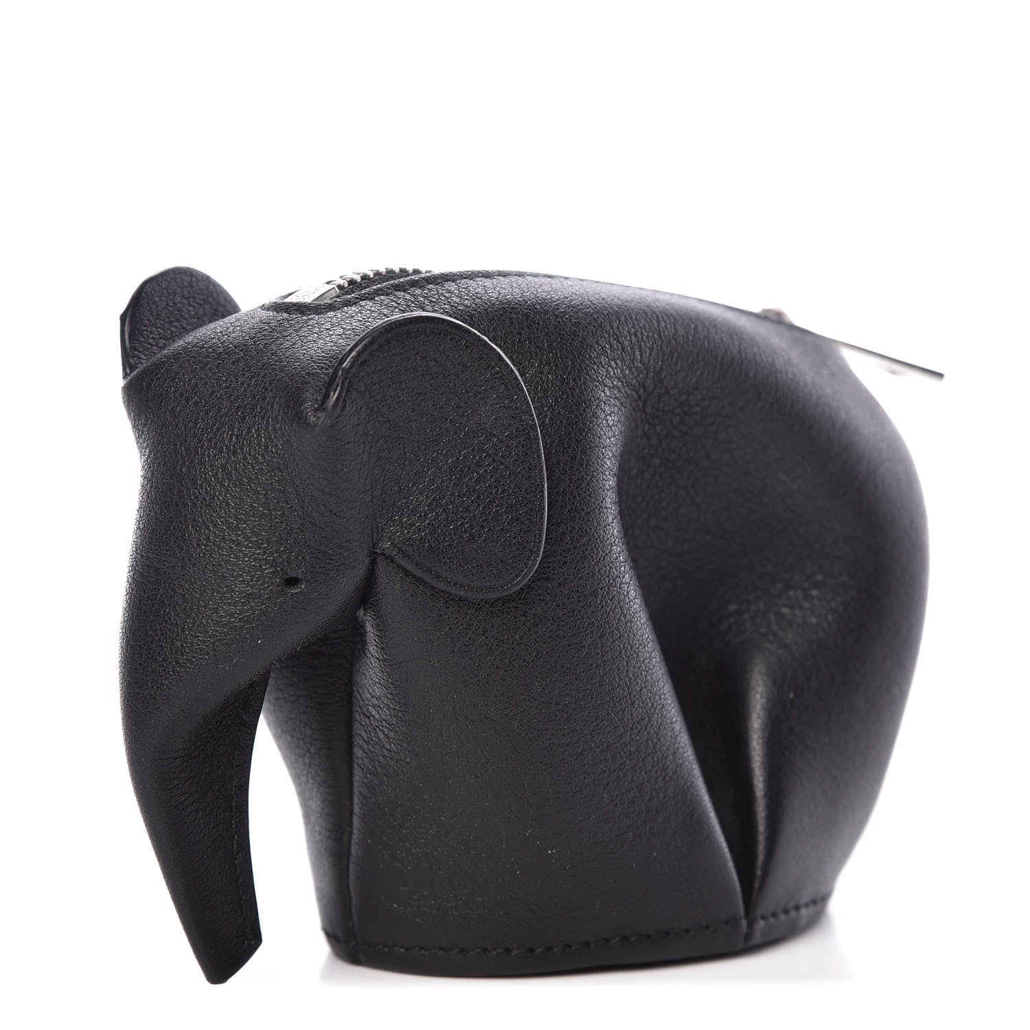 Loewe Calfskin Elephant Coin Purse Black 1 of 6