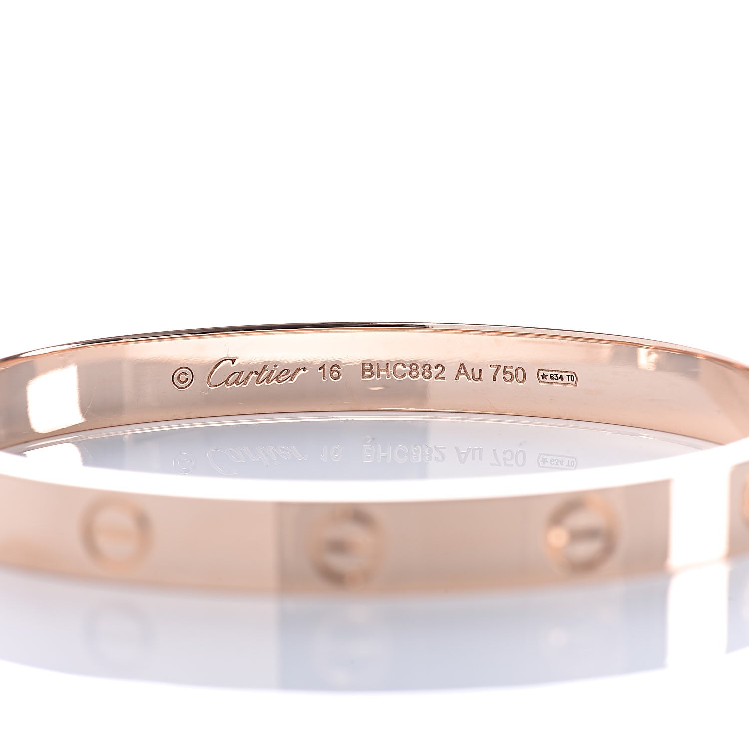 Cartier 18K Pink Gold LOVE Bracelet 16 4 of 7