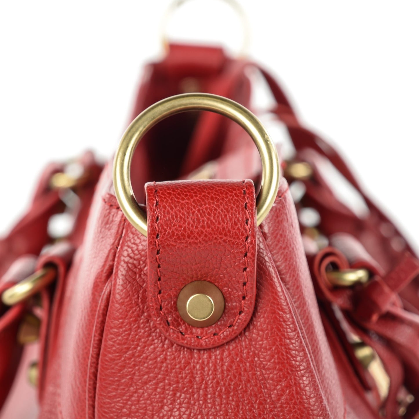 Sugar Goatskin Classic Gold Hardware Velo Rouge Rouge Coquelicot