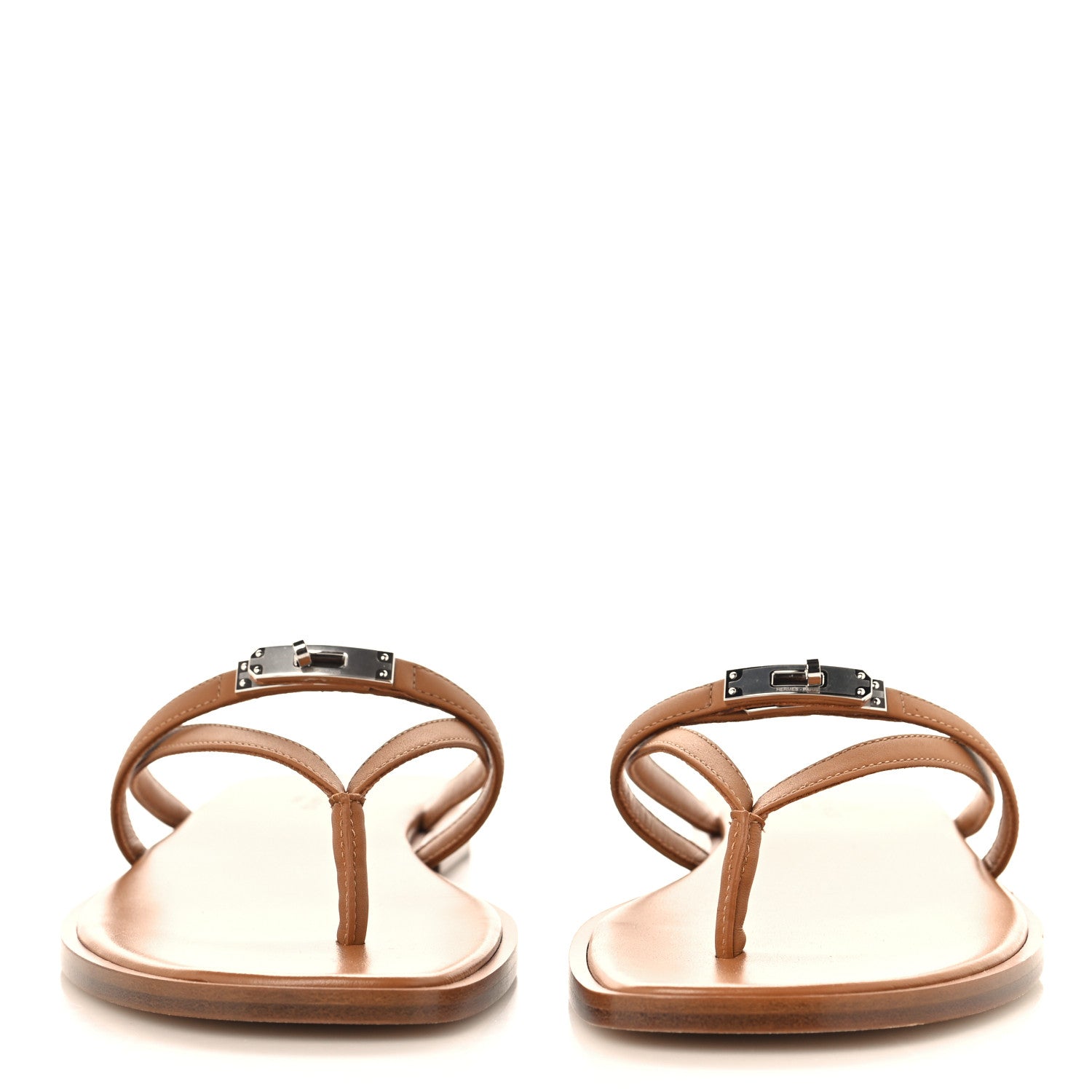 Hermes Calfskin Miss Sandals 38 Naturel 3 of 9