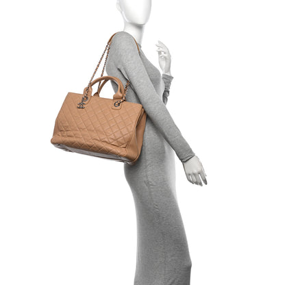Chanel Caviar Quilted Large Urban Companion Top Handle Shopping Tote Beige 2 of 13