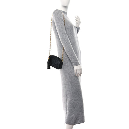 Chanel Lambskin Quilted Tassel Camera Case Black 2 of 11