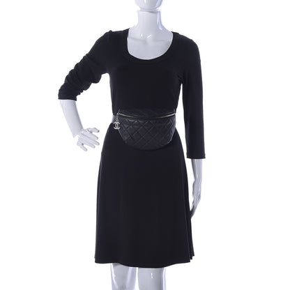 Chanel Grained Calfskin Quilted Waist Belt Bag Black 2 of 14