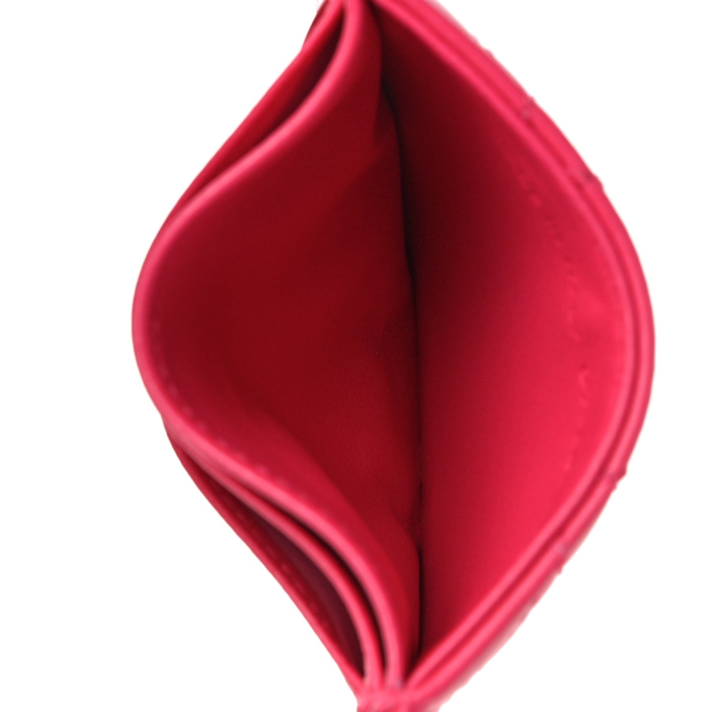 Lambskin Cannage Lady Dior Card Holder Fuchsia