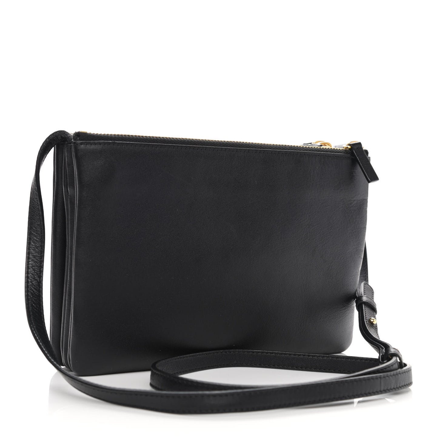 Lambskin Small Trio Crossbody Bag Black