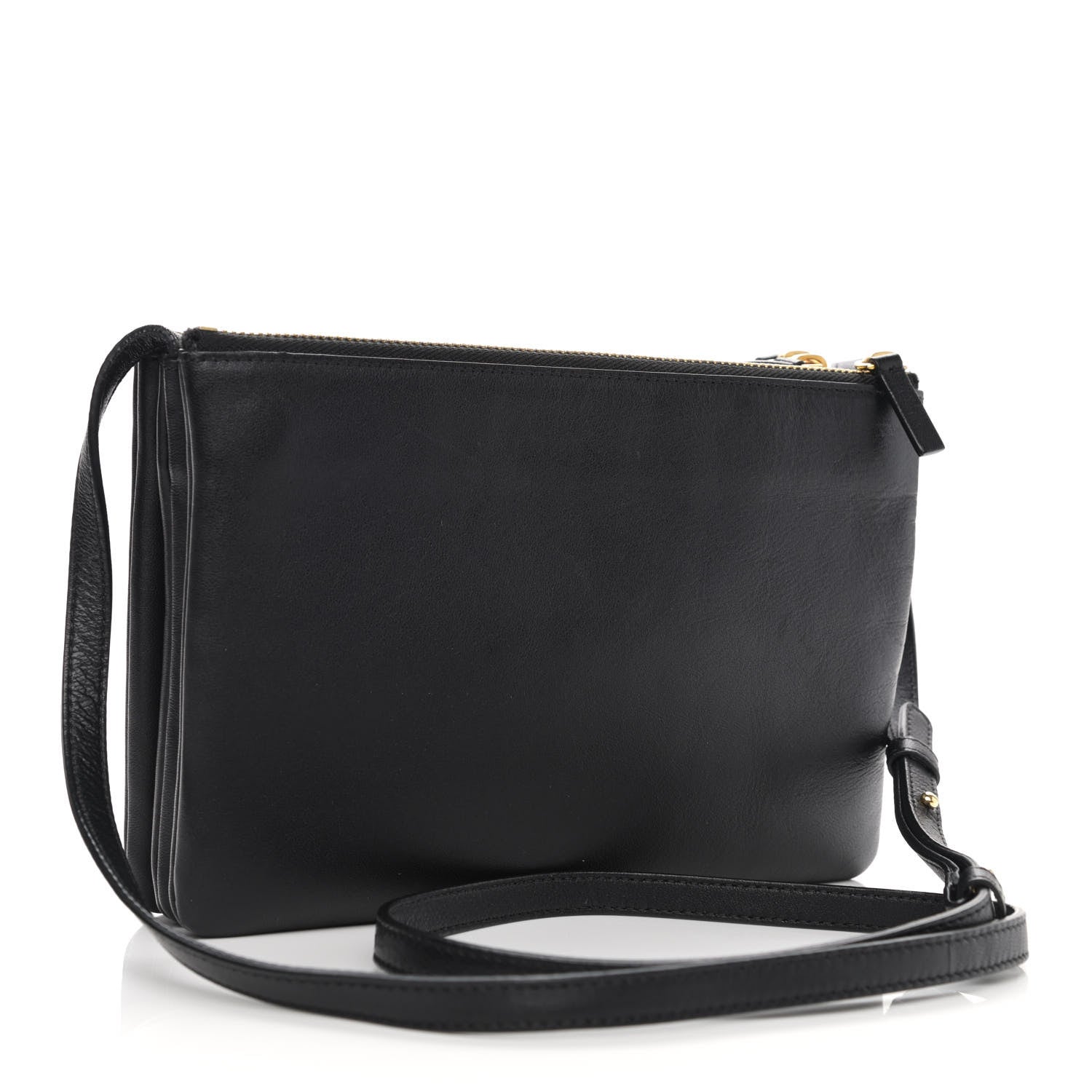 Celine Lambskin Small Trio Crossbody Bag Black 4 of 12