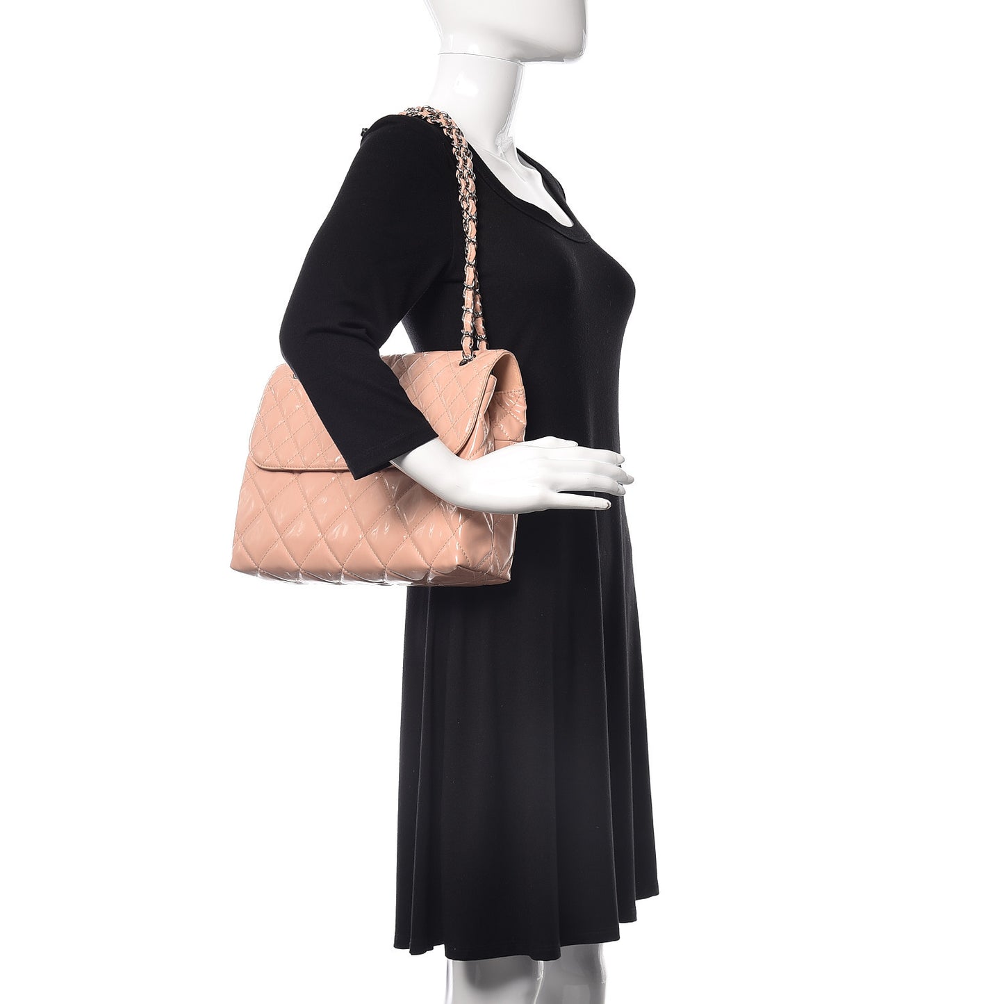Vinyl Quilted In The Business Flap Bag Pink