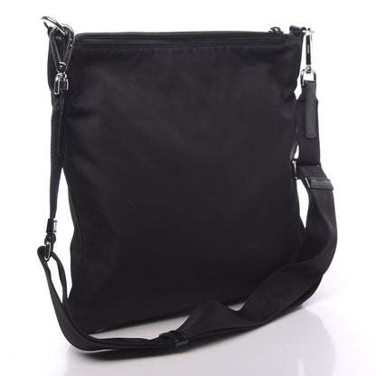 Prada Nylon Vela Flat Messenger Bag Black 2 of 8