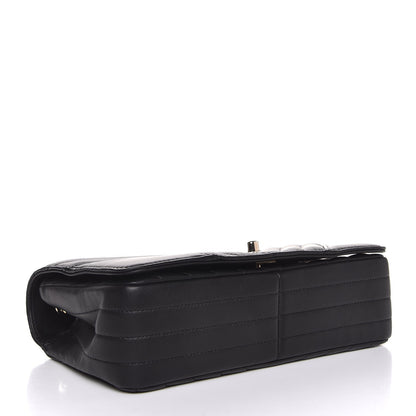 Chanel Calfskin Chevron Quilted Statement Flap Black 5 of 9