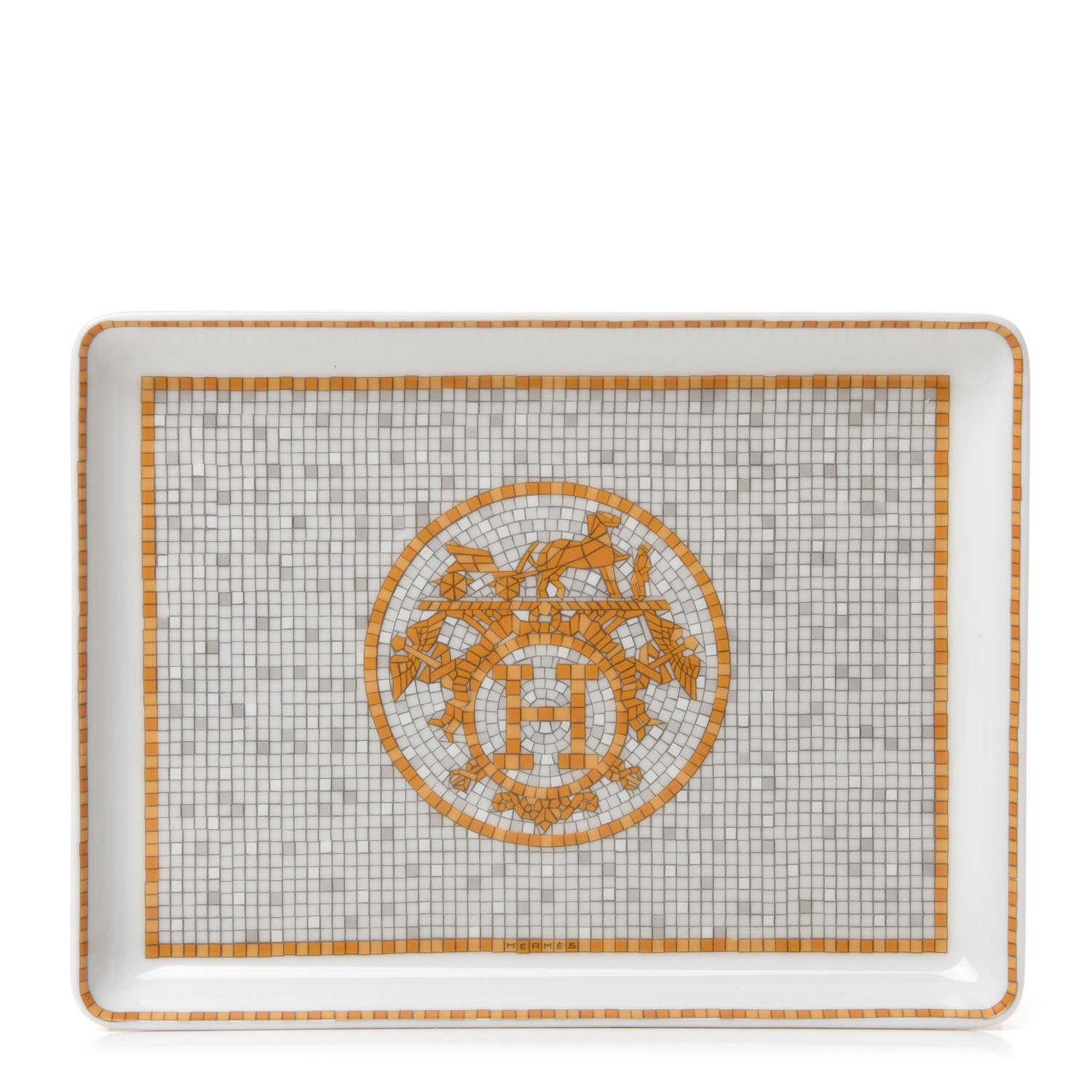 Hermes Porcelain Mosaique au 24 Sushi Plate 1 of 6