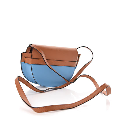 Loewe Grained Calfskin Mini Gate Crossbody Bag Tan Sky Blue 3 of 9