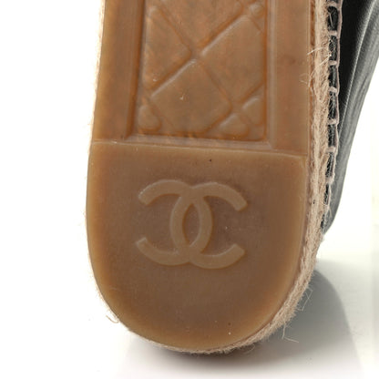Chanel Lambskin CC Espadrilles 39 Black 7 of 10