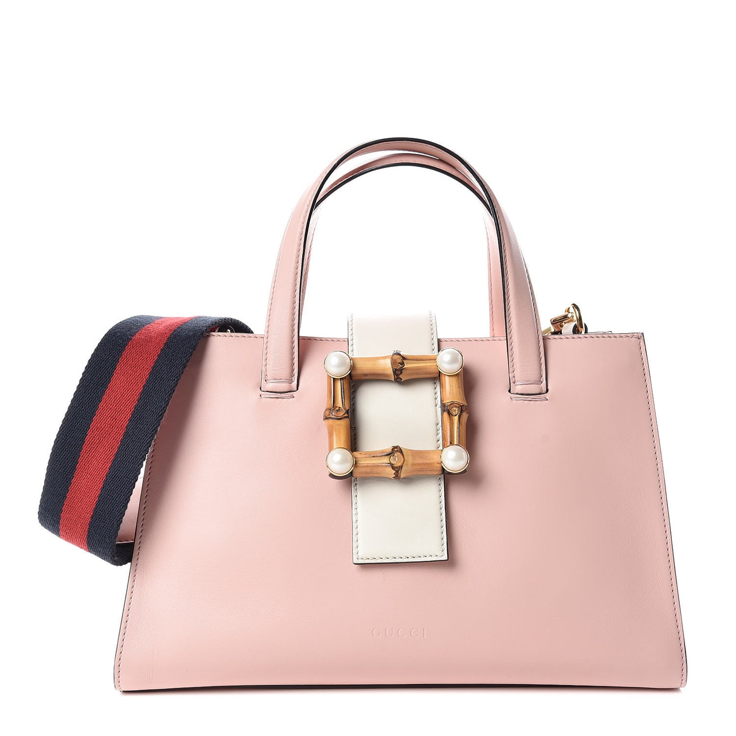 Nappa Small Bamboo Buckle Top Handle Bag Perfect Pink
