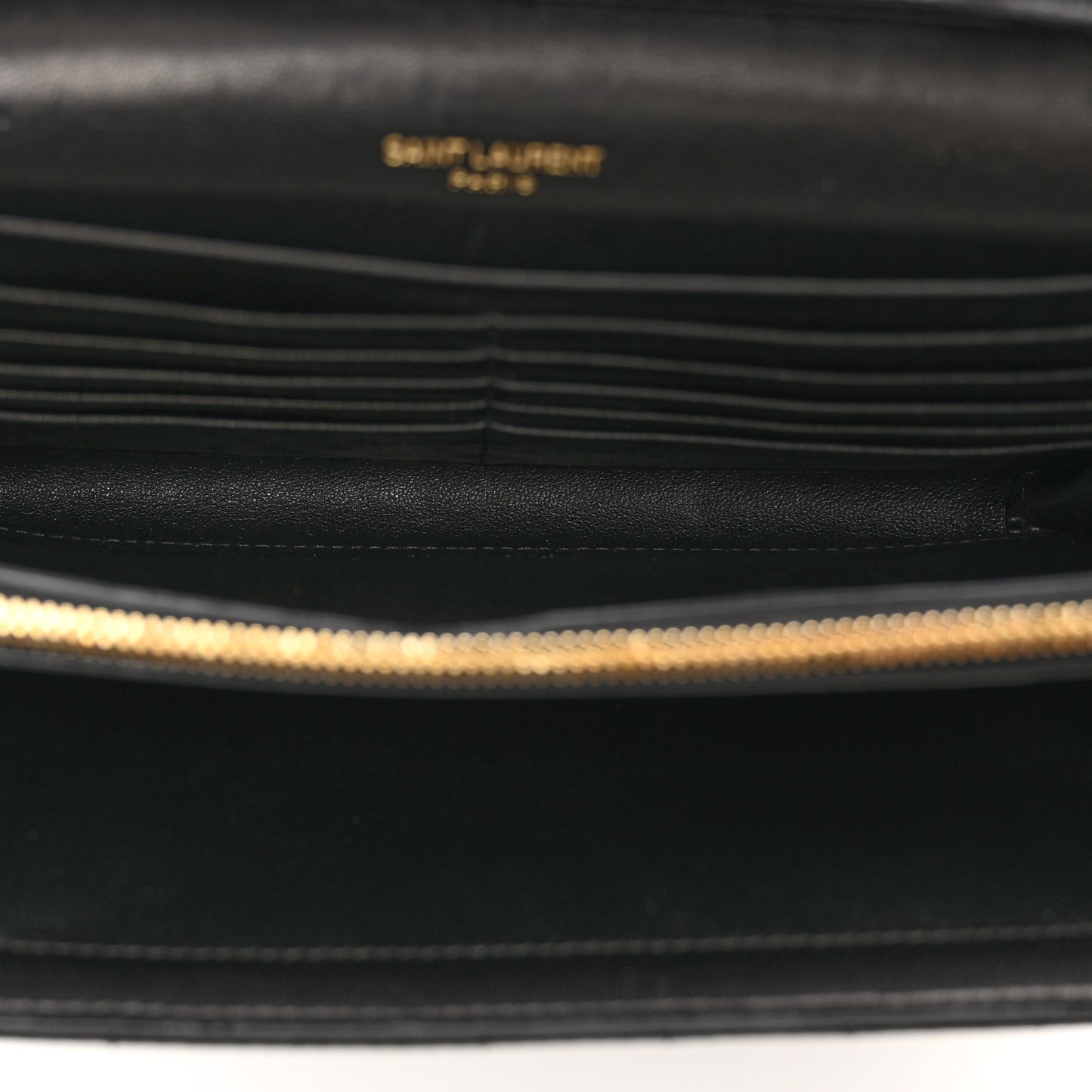 Lambskin Carre Quilted Cassandre Chain Wallet Black