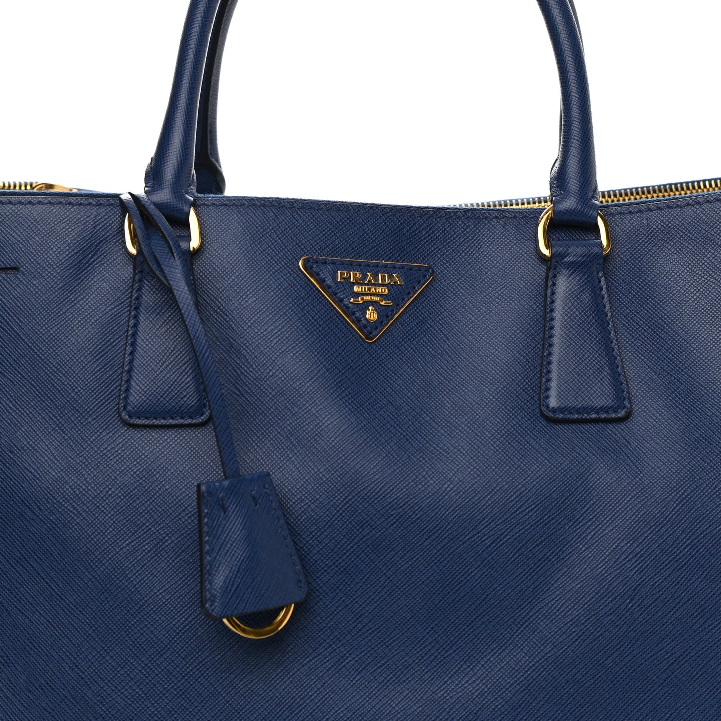 Saffiano Lux Extra Large Galleria Double Zip Tote Bluette