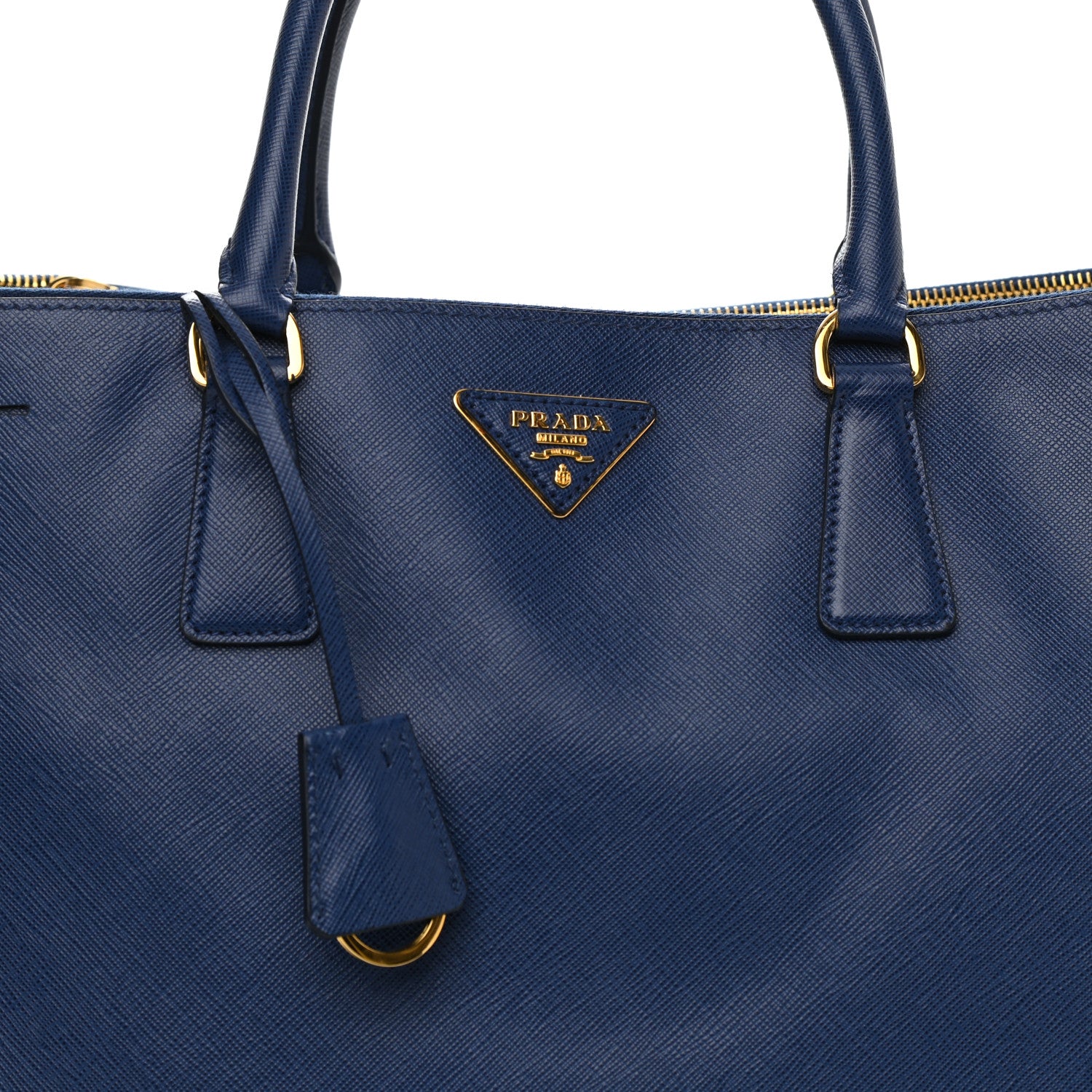 Prada Saffiano Lux Extra Large Galleria Double Zip Tote Bluette 8 of 10