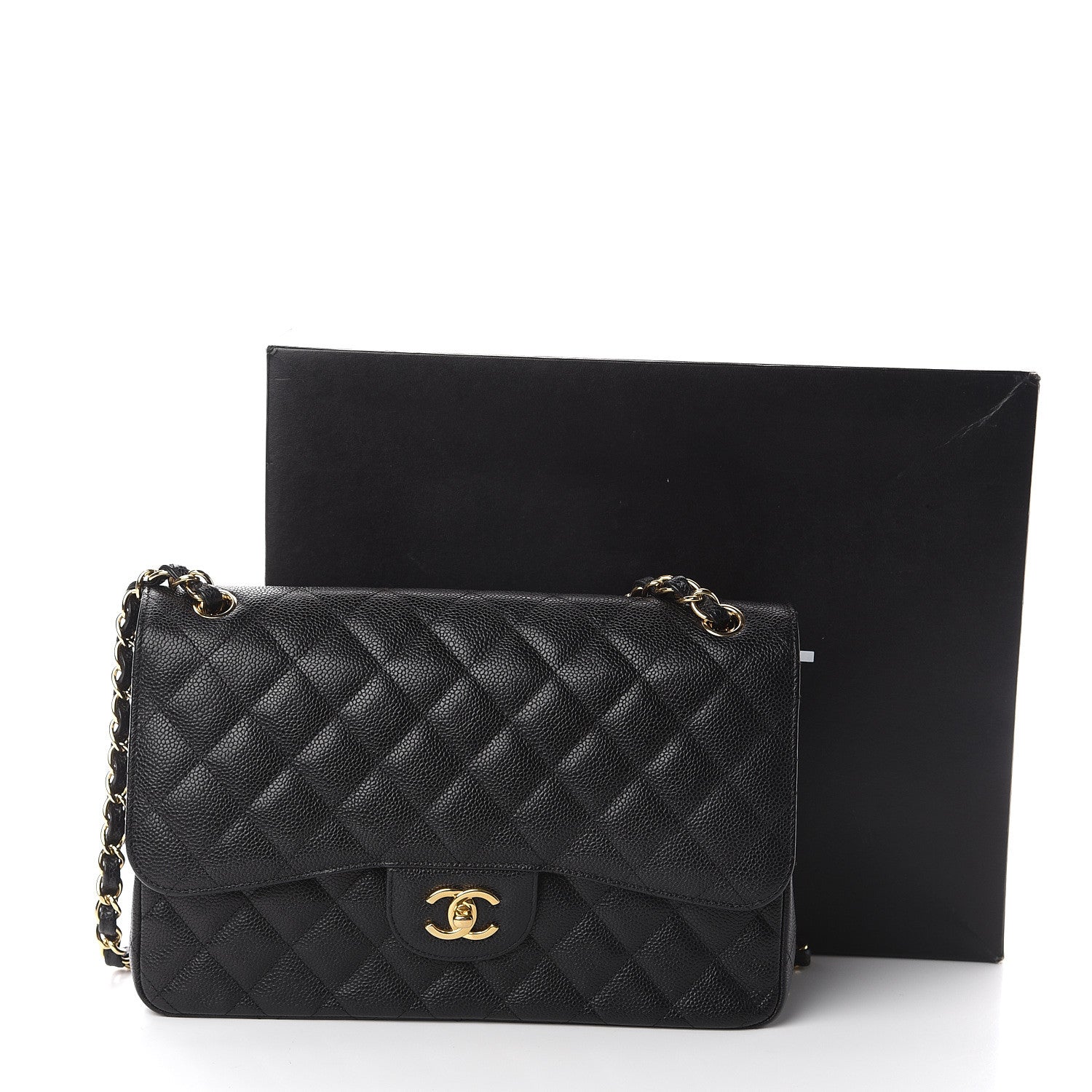 Chanel Caviar Quilted Jumbo Double Flap Black 10 of 10