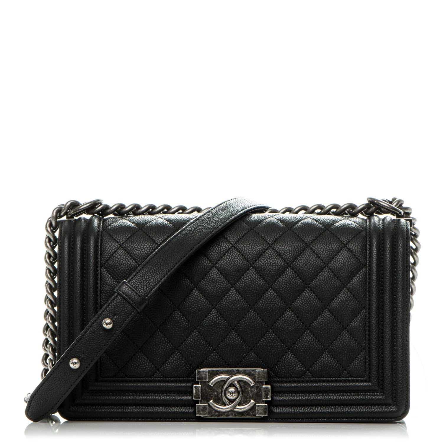 Chanel Caviar Quilted Medium Boy Flap Black 1 of 8