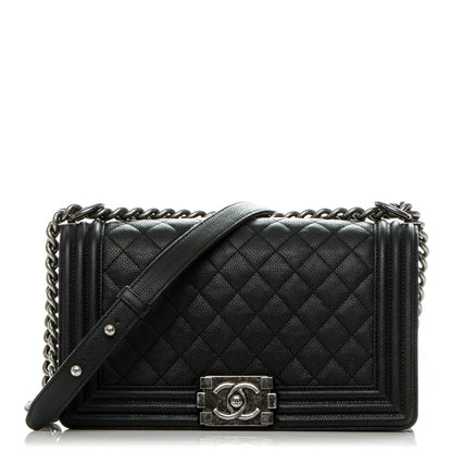 Chanel Caviar Quilted Medium Boy Flap Black 1 of 8