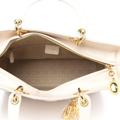 Christian Dior Lambskin Cannage Large Lady Dior Light Beige 4 of 11