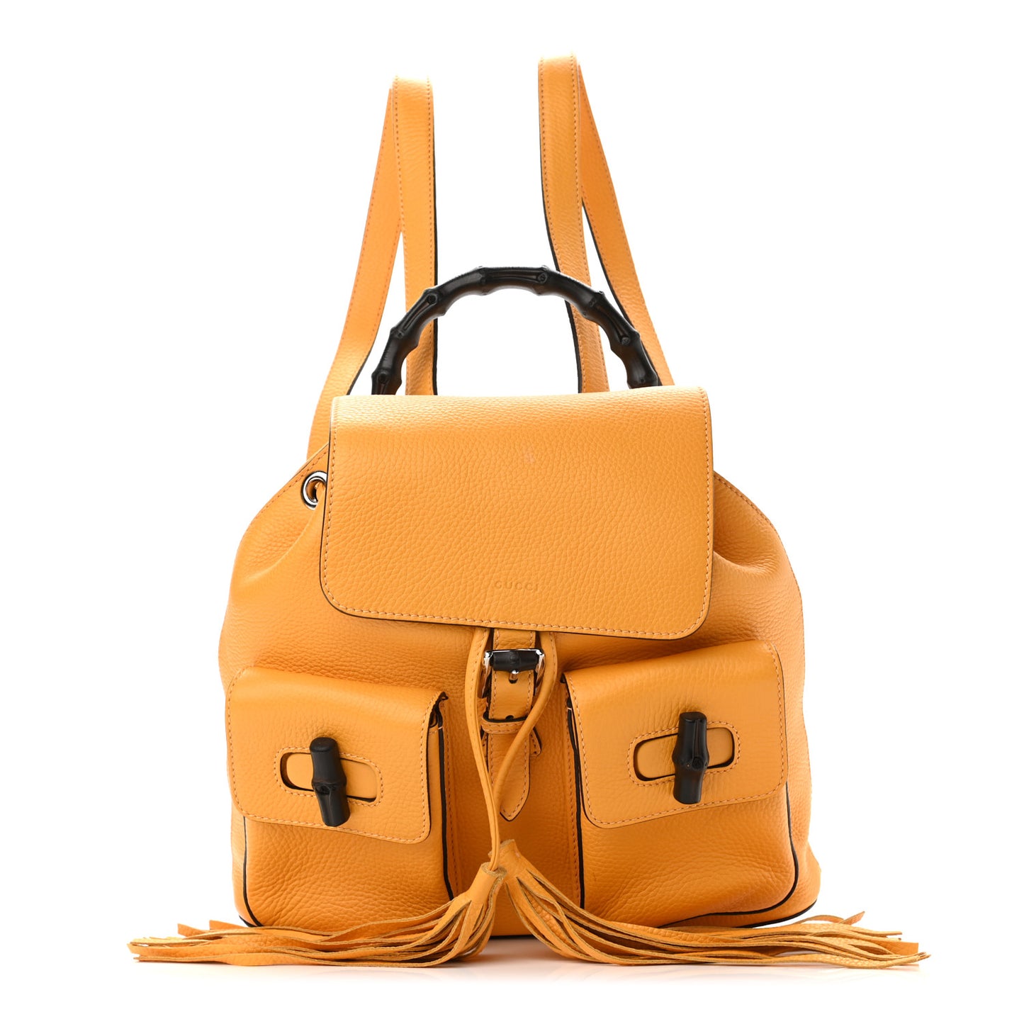 Cellarius Calfskin Medium Bamboo Backpack Orange