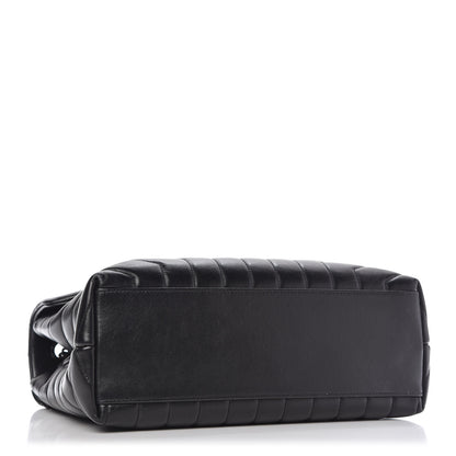 Saint Laurent Calfskin Y Quilted Monogram Medium Loulou Chain Satchel Black 4 of 9