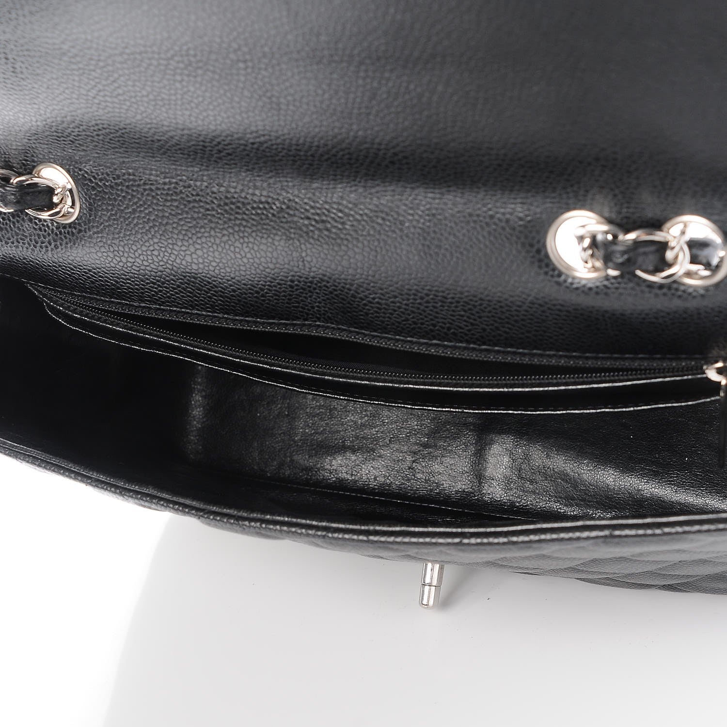 Chanel Caviar Quilted Jumbo Single Flap Black 6 of 8