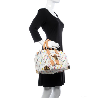 Louis Vuitton Monogram Multicolor Speedy 30 White 2 of 7