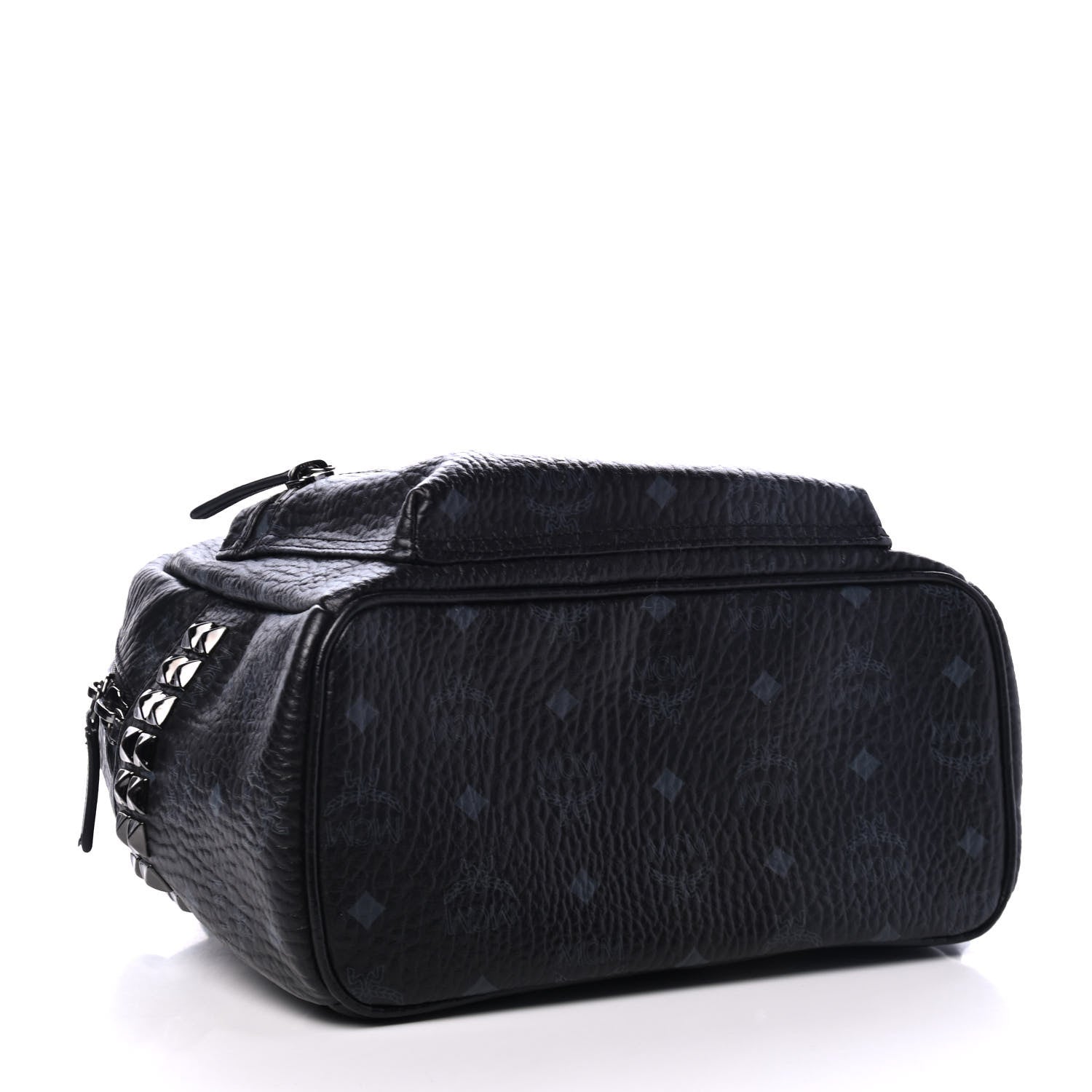 MCM Visetos Small Side Stud Stark Backpack Black 3 of 4
