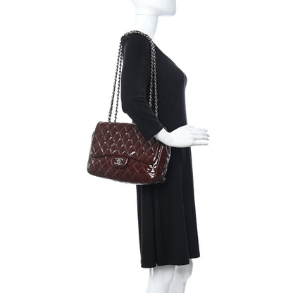 Chanel Patent Jumbo Single Flap Bordeaux 2 of 12