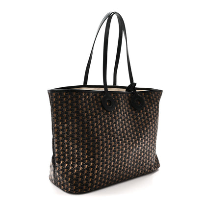 Moynat Grained Calfskin Canvas 1920 Oh! Tote Ruban GM Carbon Bronze 4 of 10