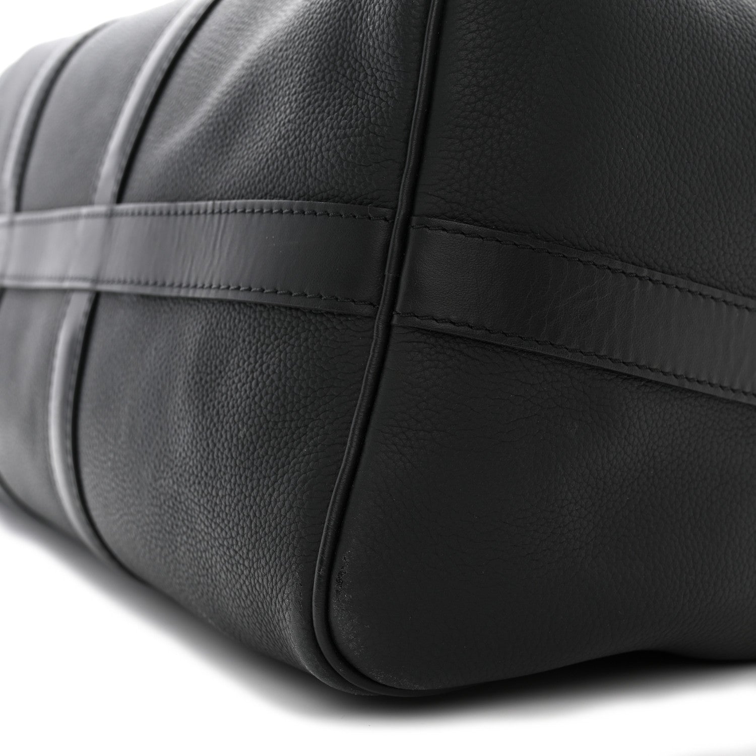 Louis Vuitton Grained Calfskin Aerogram Keepall Bandouliere 40 Black 9 of 16