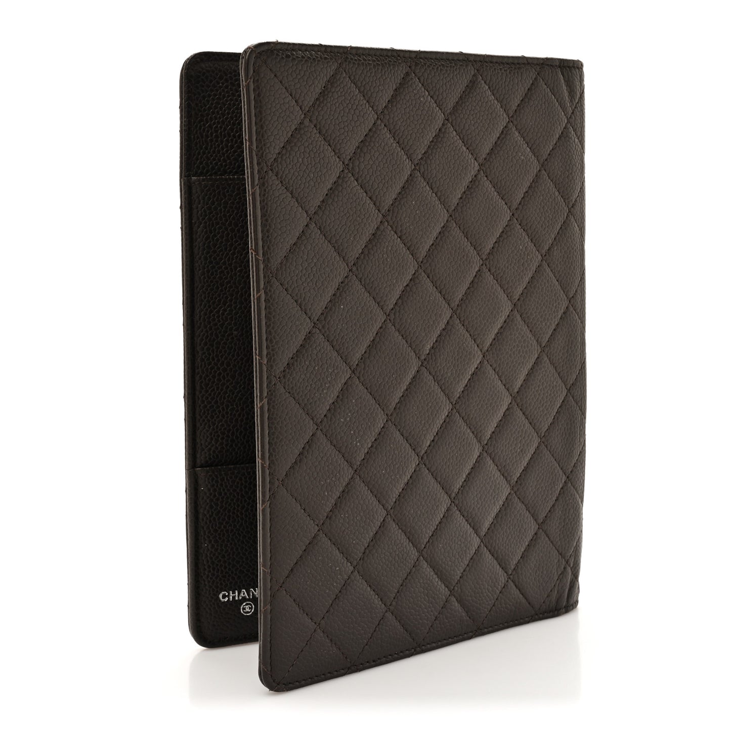 Caviar Quilted Large Agenda Cover Dark Brown