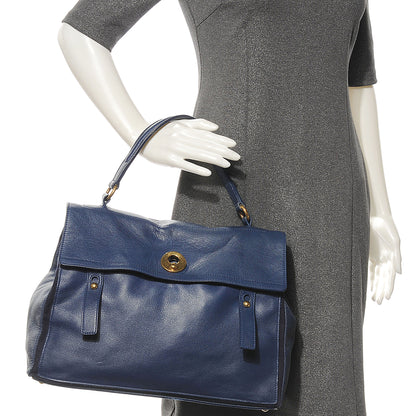 Saint Laurent Leather Large Muse Two Dark Blue 2 of 7