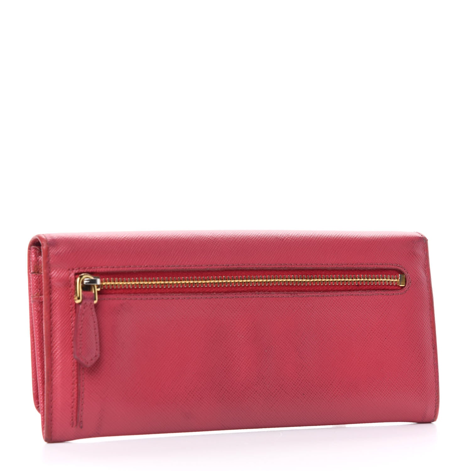 Prada Saffiano Bow Continental Wallet Peonia 3 of 6