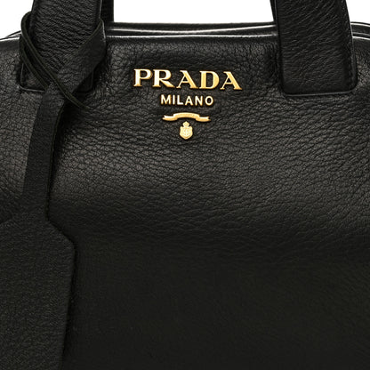 Prada Cervo Deerskin Tote Black 8 of 14