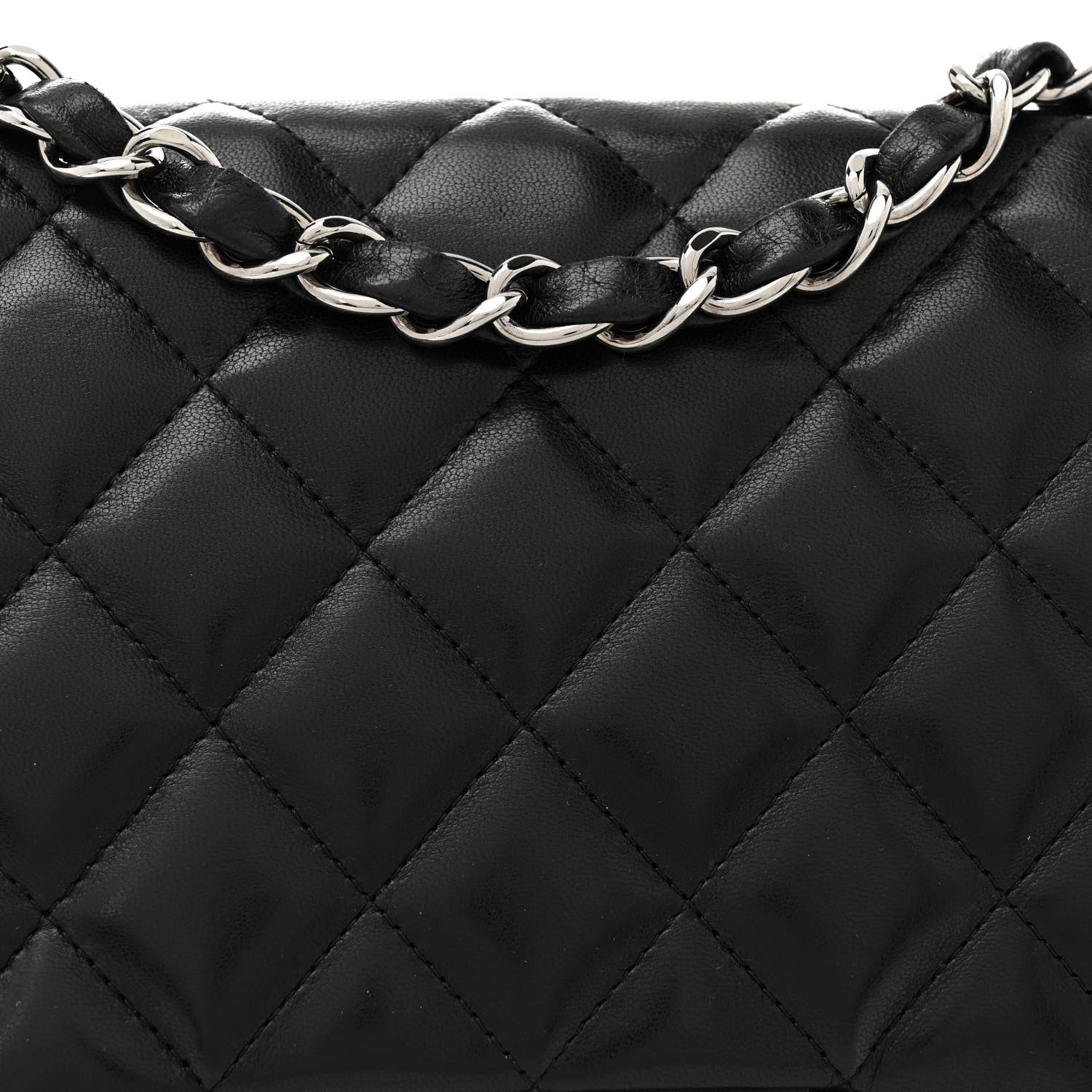 Chanel Lambskin Quilted Jumbo Single Flap Black 8 of 14