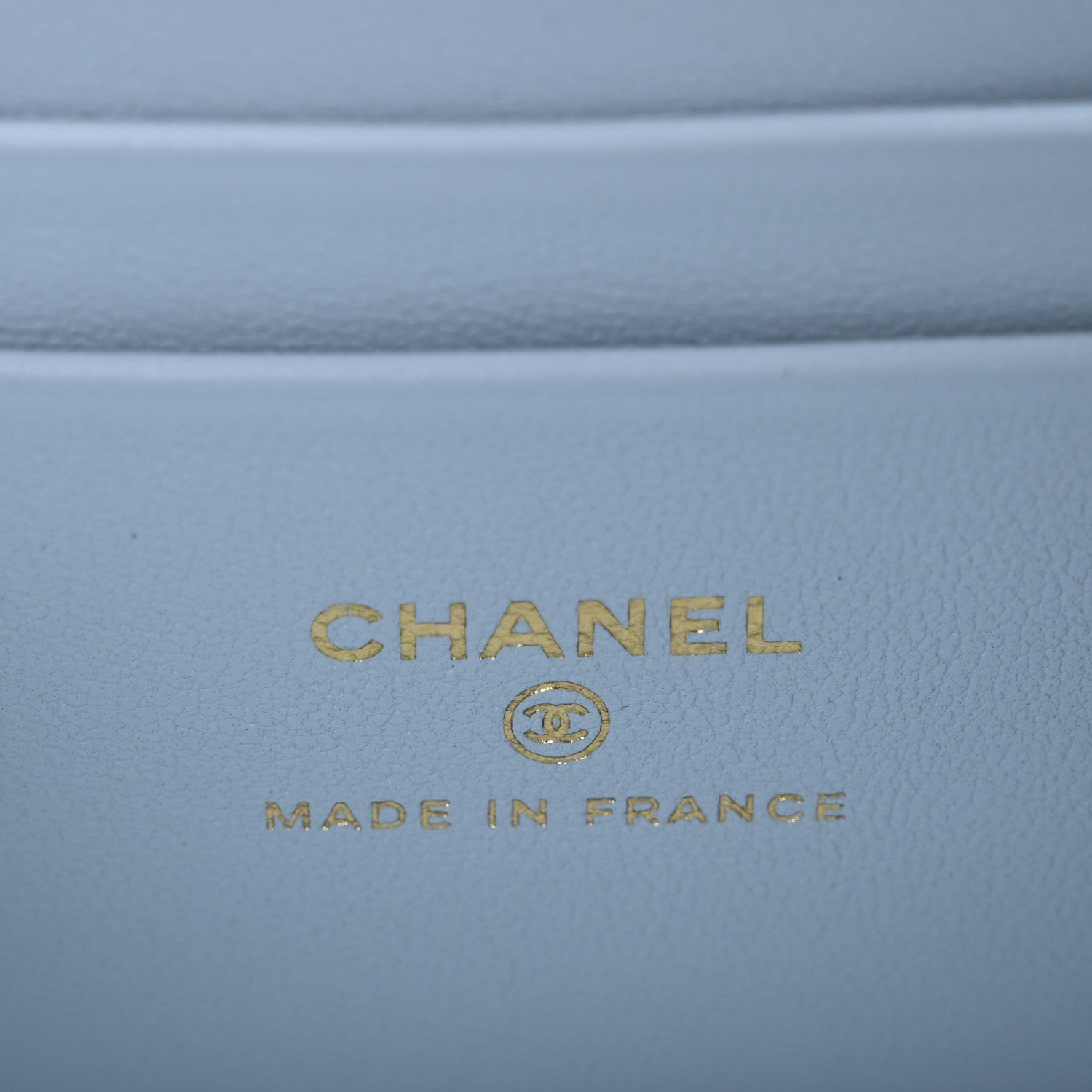 Chanel Lambskin Quilted Small Top Handle Vanity Case With Chain Light Blue 6 of 10
