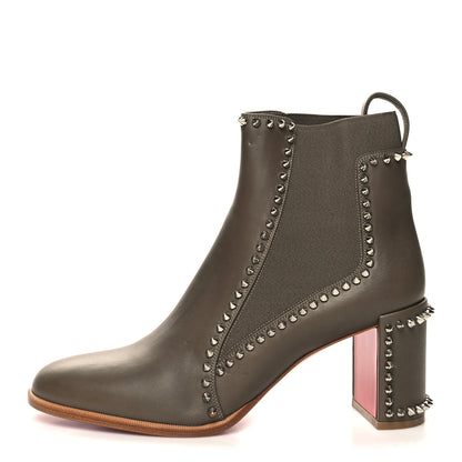 Christian Louboutin Calfskin Spikes Zefira Outline 85 Boots 41 Beige 1 of 8